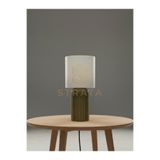 Strata Atelier Aelumir Dekoratif Masa ve Başucu Lambası Bronz/Beyaz (LED Ampul Dahil)