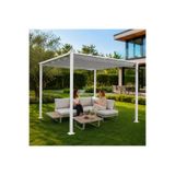 stratecht Villa, Bahçe, Kamp Çardak Tente Gazebo Pergola 3x3 m Gri Bahçe Teras Gölgelik