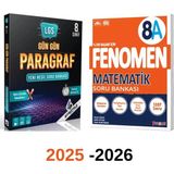 Strateji 8.sınıf Gün Gün Paragraf + Fenomen 8A Matematik Set 2025 Basım