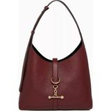 Strathberry Kite Hobo Deri Çanta, Ayarlanabilir Omuz Askısı, Bağcıklı Kapatma - Bordo