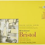 Strathmore 300 Serisi Bristol Kağıt Pedi, Pürüzsüz, Bant Ciltli, 14x17 inç, 20 Yaprak (100 lb/270 g) - Yetişkinler ve Öğrenciler için Sanatçı Kağıdı - İşaretleyiciler, Kalem ve Mürekkep