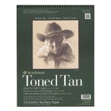 Strathmore P412-11-4 400 Serisi Toned Tan Drawing Pad STR-412-11 eskiz defteri, 24 yaprak, 27,9 x 35,6 cm, kağıt, kahverengi, 28 x 36 cm, parça