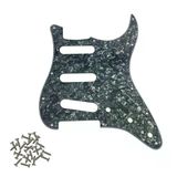 Stratocaster St Kasa Elektro Gitar Pickguard 3 Katmanlı 11 Delikli Siyah İnci Desenli