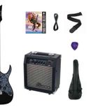 Strauss ESH-22 BK ELEKTRO GİTAR HSS - SİYAH SET (ANFİ-SOFTCASE-ASKI-TEL-KABLO-PENA)