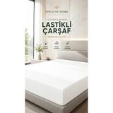 Strauss Penye Lastikli Çarşaf %100 Pamuk Jarse Yumuşak Esnek Yatak Çarşafı - Beyaz - 90 x 190 cm