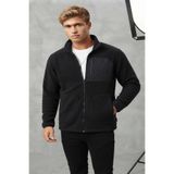 STRAVON Erkek Bato Yaka Tam Fermuarlı 3 Cepli Outdoor Tactical Flecee Polar Ceket