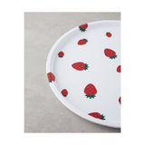 Strawberries Plastik Tepsi Beyaz - Kırmızı, 36 x 30 x 10 cm - Kestane Akaju - Option-1