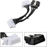 Streak 16 Pin OBD2 Uzatma Y Kablosu ELM327 1 Erkek 2 Dişi Plastik ve Metal Malzeme 1 Adet