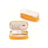 Streak Kalem Kutusu Seyahat Kırtasiye Makyaj Çantası Masa Aksesuar Düzenleyici - TURUNCU Renk