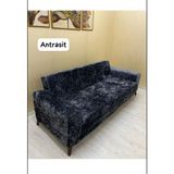 Streç Lastikli Kadife 1 Adet 3 Kişilik Koltuk Örtüsü Kanepe Kılıfı|çekyat Örtüsü Koltuk Kılıfı - 180 x 230 cm - Lacivert