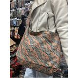 Street Bag Etnik Otantik Bohem Kol Çantası Omuz Çantası Askılık Kısmı Telefonluk - Kırmızı - Beyaz