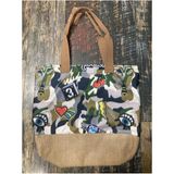 Street Bag Etnik Otantik Bohem Omuz Çantası Kol Çantası Plaj Çantası Günlük Kullanım - Sarı - Kırmızı