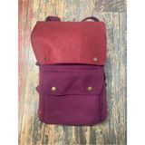 Street Bag Geronimo Deri Kapaklı Sırt Çantası Günlük Kullanım Kamp Seyehat Çantası Okul Çantası - Fuşya
