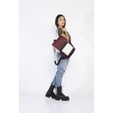 Street Bag Kadın Beyaz Kapaklı Etnik Otantik Desenli Sırt Çantası