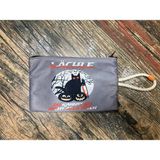 Street Bag Katil Kedi desenli Baskılı Kalemlik , El Çantas , Baskılı Bez Çanta , Makyaj Çantası - Koyu Gri