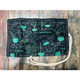 Street Bag Kimya Semboller ve Formüller Baskılı Rulo Kalemlik Çok Bölmeli Retro Sanatsal Baskılı - Mavi - Siyah - 1 Adet