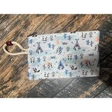 Street Bag kızılderili Panda Desenli Baskılı Kalemlik , El Çantas , Baskılı Bez Çanta , Makyaj Çantası - 01 - Beyaz