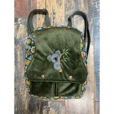 Street Bag Koala Nakışlı Etnik Otantik Bohem Sırt Çantası Günlük Seyahat Kullanım - Haki
