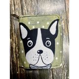 Street Bag Köpek Desenli Etnik Otantik Desenli Bölmeli Kullanışlı Cüzdan - Siyah - Yeşil
