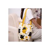 Street Bag Kore Tarz Sevimli Kova Çanta Kara Kedi Desenli Omuz Çantası ve Kol Çantası