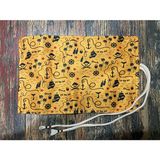 Street Bag Korsan Harita Baskılı Rulo Kalemlik Çok Bölmeli Retro Sanatsal Baskılı - Turuncu - 1 Adet