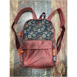 Street Bag Likya Etnik Otantik Bohem Desenli Sırt Çantası Günlük Kullanım Seyehat Çantası - Bordo