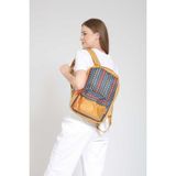 Street Bag Likya Etnik Otantik Bohem Desenli Sırt Çantası Günlük Seyahat Kullanım - Hardal