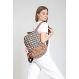 Street Bag Likya Etnik Otantik Bohem Desenli Sırt Çantası Günlük Seyahat Kullanım - Kahve