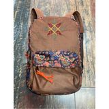 Street Bag Nubi Etnik Otantik Desenli Nakışlı Sırt Çantası Bohem Sırt Çantası Günlük Kullanım Seyehat - Kahve