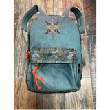 Street Bag Nubi Etnik Otantik Desenli Nakışlı Sırt Çantası Bohem Sırt Çantası Günlük Kullanım Seyehat - Pastel Mavi