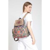 Street Bag Patchwork Tasarım Etnik Otantik Bohem Sırt Çantası Günlük Seyahat Kullanım Parçalı Desen - Acı Kahve