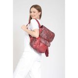 Street Bag Raven Etnik Otantik Bohem Desenli Sırt Çantası Günlük Seyahat Kamp Kullanım - Bordo
