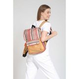 Street Bag Raven Etnik Otantik Bohem Desenli Sırt Çantası Günlük Seyahat Kamp Kullanım - Hardal