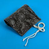 Street Bag Samanyolu Galaksisi Baskılı Rulo Kalemlik Çok Bölmeli Retro Sanatsal Baskılı - Siyah - Beyaz - 1 Adet