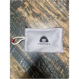 Street Bag Sevimli Kirpi Desenli Baskılı Kalemlik , El Çantas , Baskılı Bez Çanta , Makyaj Çantası - Beyaz
