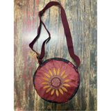 Street Bag Şinok Etnik Otantik Bohem Desenli Çiçek Nakışlı Omuz Çantası - Bordo