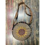 Street Bag Şinok Etnik Otantik Bohem Desenli Çiçek Nakışlı Omuz Çantası - Kahve Desenli 2