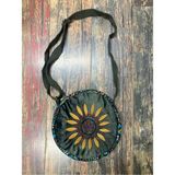 Street Bag Şinok Etnik Otantik Bohem Desenli Çiçek Nakışlı Omuz Çantası - Koyu Haki