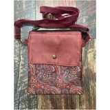 Street Bag Şiraz Etnik Otantik Bohem Omuz Çantası Günlük Seyehat Rahat Omuz Çantası - Bordo
