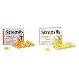 Strepsils Vitamin C Portakal Aromalı 24 Pastil + Bal Limon Aromalı 24 Pastil