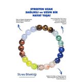 Stres Doğaltaş Unisex Tılsım Bilekliği Kaplan Gözü Akuamarin Morganit Lapis Amazonit Kuvars Mercan