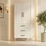 Stresa Çok Amaçlı Dolap 60 Cm 2 Kapak 3 Çekmece Lake Krem - Çok Amaçlı Erzak Dolabı