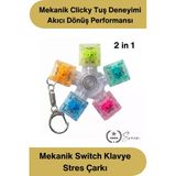 #Stresklavye Hediye Clicky Şeffaf Mekanik Switch Klavye Stres Çarkı Renkli Tuşlu Fidget Oyuncak Odaklanma Oyuncağı Dönen