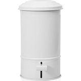 Stripe Beyaz Metal Pedallı Mutfak ve Banyo Çöp Kovası 5 Lt