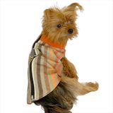 Stripe Orange Su itici Yağmurluk Köpek Yağmurluğu KARIŞIK ÇOK RENKLİ S