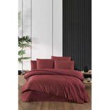 Stripe Saten Line Çift Kişilik Nevresim Takımı Bordo