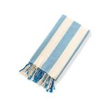 Striped Peştemal Banyo Havlusu Plaj Havlusu Mavi