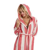 Striped Peştemal Bornoz Banyo ve Plaj Elbisesi Kırmızı L/XL