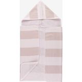 Stripy Hooded %100 Pamuk Bebek Havlusu Koyu Bej 60x90 - Standart