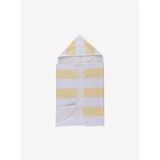 Stripy Hooded %100 Pamuk Bebek Havlusu Sarı 60x90 - Standart
